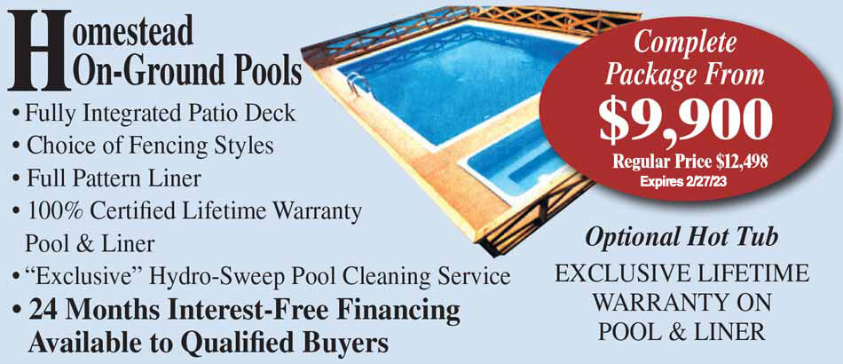 Homestead On-Ground Pools - Financing Available - Lifetime Warranty