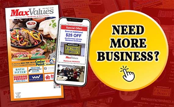 MaxValues Magazine Coupons, Online Marketing, Direct Mail, Serving Cleveland and Akron, Ohio Area